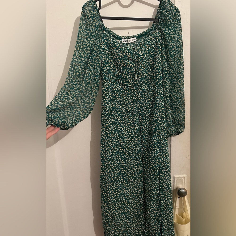 Zara green dress